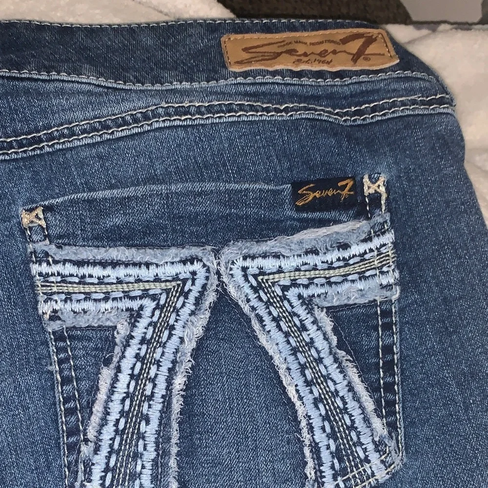 Seven7 Women's Blue Denim Shorts